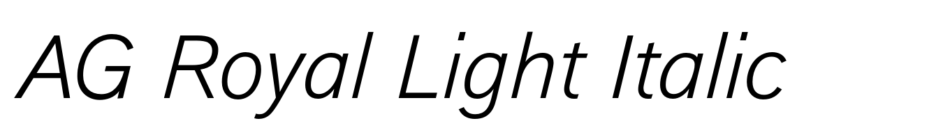AG Royal Light Italic